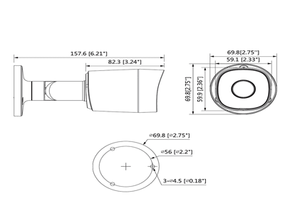 DAHUA COOPER B2A21 - Camara Bullet HDCVI 1080p/ 720p/ 93 Grados de Apertura/ Lente 3.6 mm/ IR de 20 Mts/ IP67/ Metalica/ TVI AHD y CVBS/ - Imagen 2