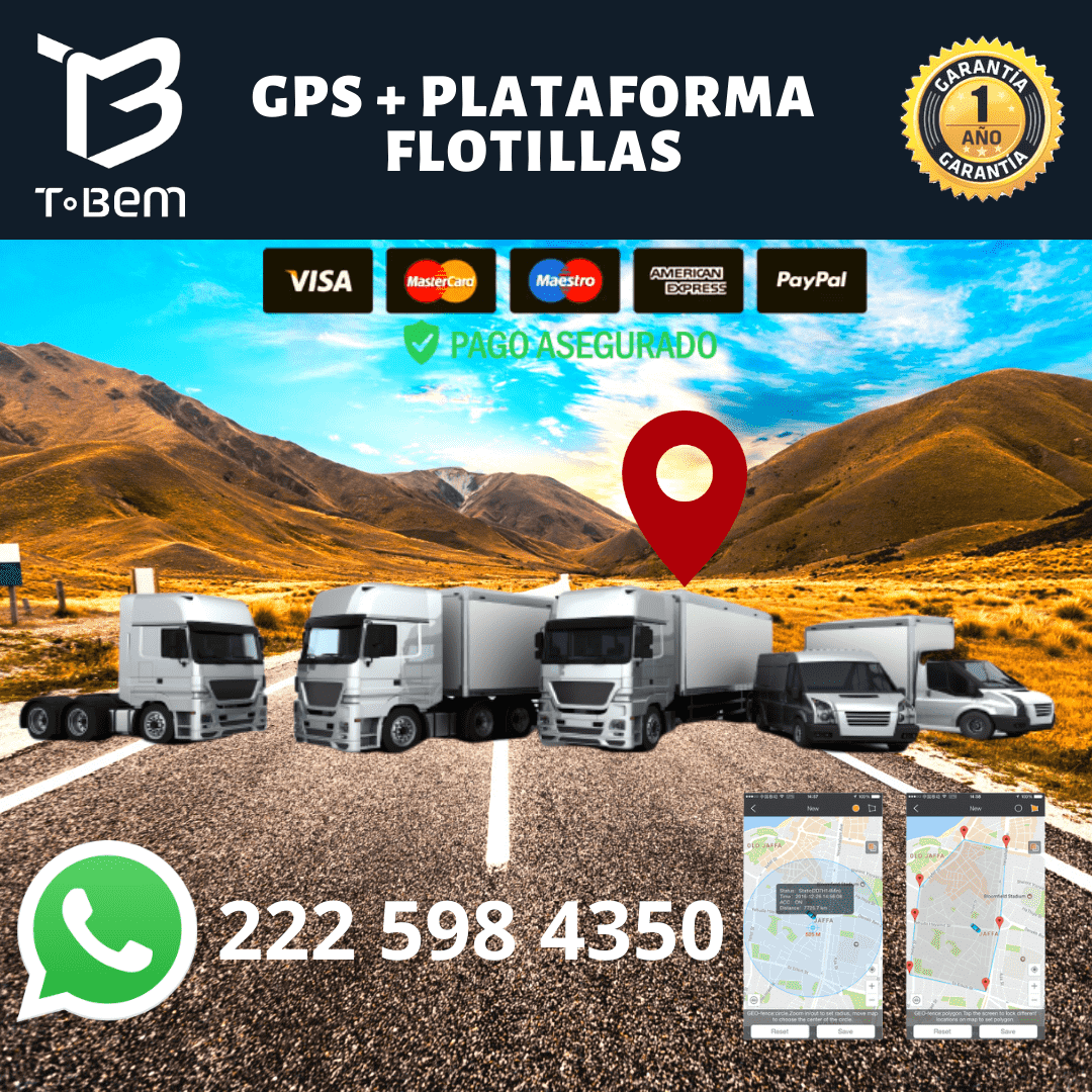 Equipo GPS para Flotilla Auto Camioneta Tráiler Camión de Carga