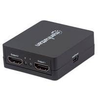 VIDEO SPLITTER HDMI MANHATTAN 1080P 2 PTOS DUPLICADOR ALIMENTA VIA USB