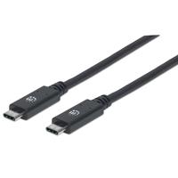 CABLE MANHATTAN USB-C V3.1, EXTENSION CM-CH 1.0M NEGRO 10GBPS 5A