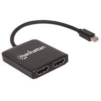 VIDEO SPLITTER MANHATTAN DISPLAYPORT 1 MINI DP IN : 2 HDMI OUT UHD