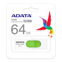 MEMORIA ADATA 64GB USB 3.2 UV320 RETRACTIL BLANCO-VERDE
