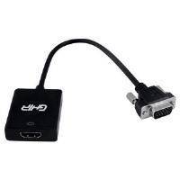 ADAPTADOR GHIA CONVERSOR DE VIDEO VGA MACHO A HDMI HEMBRA