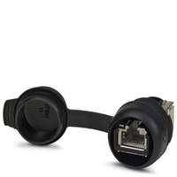 CONEXION DE SERVICIO RJ45 PHOENIX CONTACT HEMBRA,8 POLOS METAL,CONEXION CAT6A,TAPA PROTECTORA