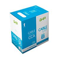 BOBINA DE CABLE MARCA GHIA CAT5E UTP CCA COLOR BLANCO 24 AWG 100M 328FT CERTIFICACIN CE / ROHS