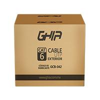BOBINA DE CABLE EXTERIOR MARCA GHIA CAT6 SIN GEL UTP CCA 305M 1000FT CERTIFICACIN CE / ROSH