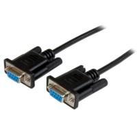 CABLE DE 2M NULO DE MÓDEM SERIAL RS232 DB9 - HEMBRA A HEMBRA - COLOR NEGRO - STARTECH.COM MOD. SCNM9FF2MBK