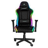SILLA GAMER RGB//BALAM RUSH/ACTECK/NYLON/MECANISMO MARIPOSA/CONTROL REMOTO/10 NIVELES DE VELOCIDAD/LIGHTING RUSH/COLOR NEGRO/BR-931267