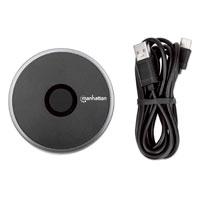 BASE DE CARGA INALáMBRICA RáPIDA REDONDA ,10 W, 7.5 W Y 5 W, NEGRO