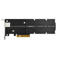 TARJETA SYNOLOGY PCIE 3.0 X8 1 PUERTO DE 10G BASE-T Y 2 RANURAS SSD NVME M.2 2280/22110, TODO EN UNO PARA ACELERAR EL RENDIMIENTO