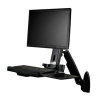 ESTACIóN DE TRABAJO DE PIE Y SENTADO PARA MONTAJE EN PARED - PARA UN MONITOR DE HASTA 24 - ESCRITORIO ERGONóMICO CON MOVIMIENTO TOTAL PARA UN MONITOR VESA Y CHAROLA DE TECLADO (WALLSTS1) - STARTECH.