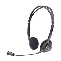 DIADEMA ALAMBRICA ACTECK STEREO CON MICRÓFONO NEGRO (2 CONECTORES 3.5MM) CON CONTROL DE VOLUMEN MODELO AM-370