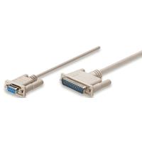 CABLE NULL MODEM MANHATTAN DB9 H - DB25 M 1.8 MTS MOL