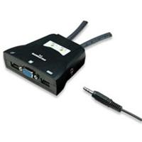 SWITCH KVM MANHATTAN 2 PTOS USB Y 2 PTOSVGA 3.5MM 1600X900 CON JUEGO CABLES