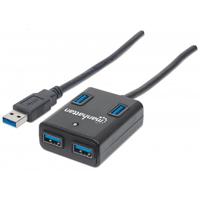HUB USB 3.0 MANHATTAN 4 PUERTOS, SIN ADAPTADOR DE ENERGIA