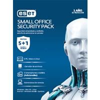 ESET SMALL OFFICE SECURITY PACK, 5 PCS + 5 SMARTPHONE O TABLET + I SERVER + CONSOLA, 1 AÑO DE VIGENC
