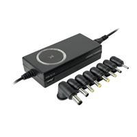 ADAPTADOR DE CORRIENTE UNIVERSAL PERFECT CHOICE C/PUNTAS INTERCAMBIABLES C/PUERTO USB