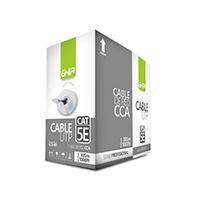 BOBINA DE CABLE MARCA GHIA CAT5E UTP CCA COLOR GRIS 24 AWG 305M 1000FT CERTIFICACIN CE / ROHS