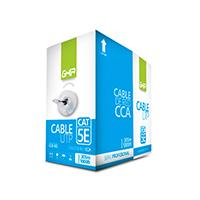 BOBINA DE CABLE MARCA GHIA CAT5E UTP CCA COLOR AZUL 24 AWG 305M 1000FT CERTIFICACIN CE / ROHS