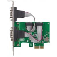 TARJETA SERIAL MANHATTAN PCI EXPRESS DOS PUERTOS DB9, PARA INSTALACION EN BUSES PCI EXPRESS X1, X4, X8 Y X16