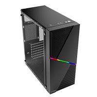 GABINETE ACTECK DRACO GM450 / MEDIA TORRE / ATX, MICRO ATX, MINI ITX / FUENTE 500W / PANEL CRISTAL TEMPLADO, METAL / NEGRO / AC-935715
