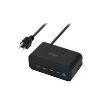 CARGADOR ACTECK ENERGON MATE CE676 / EXTENSIÓN DE ESCRITORIO / 2 X USB / 2 X TIPO C / 3 X CONTACTOS / SUPRESOR DE PICOS / INDICADOR LED / RESISTENTE AL FUEGO / 1.85 M / AC-936514