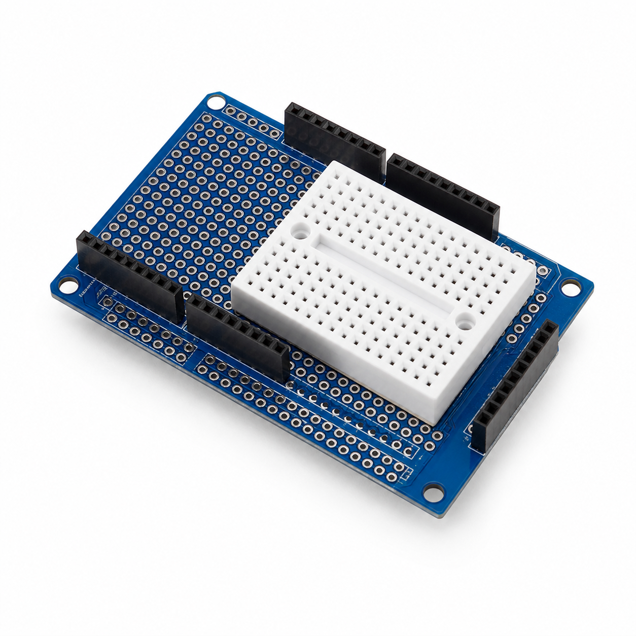 PROTOSHIELD PARA ARDUINO MEGA CON MINI PROTOBOARD