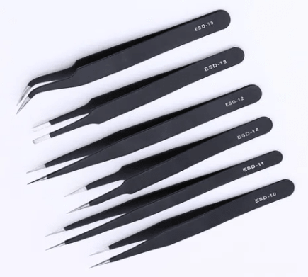 KIT DE 6 PINZAS ANTIESTÁTICAS PARA SMD