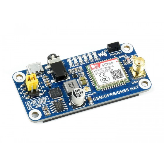 HAT GSM/GPRS/GNSS BLUETOOTH SIM868 PARA RASPBERRY PI