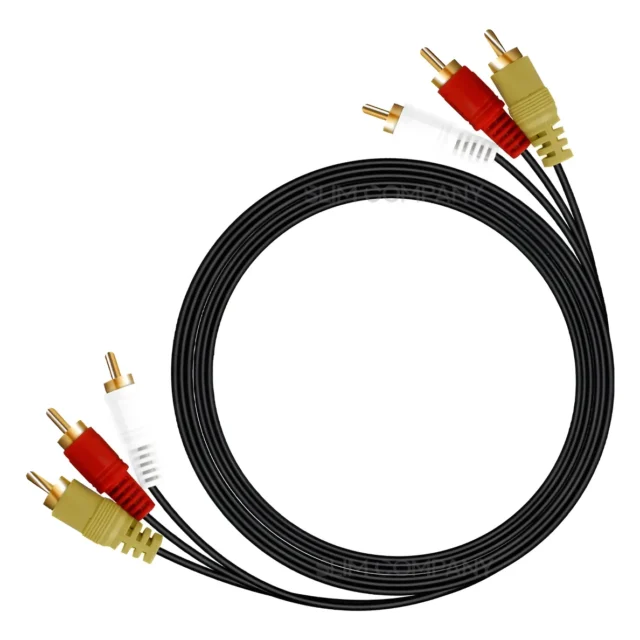 CABLE AUDIO Y VIDEO RCA A RCA 3 VIAS 1.5M