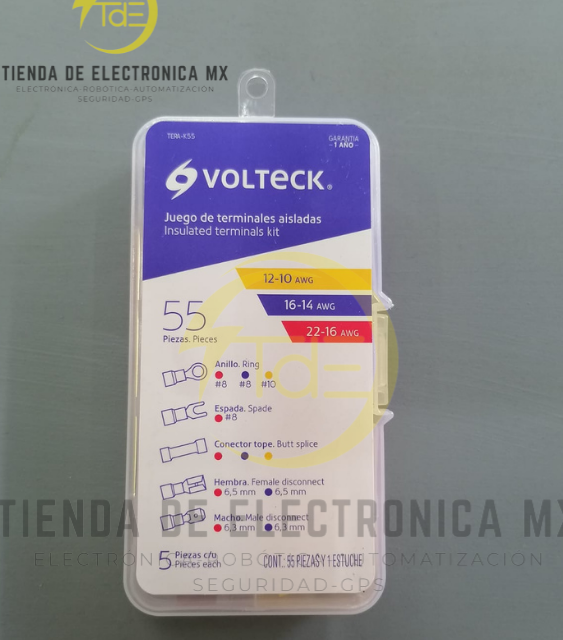 KIT DE 55 TERMINALES AISLADAS PARA CABLE 48142