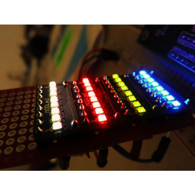 MÓDULO DE 8 LEDS AZUL A 5V