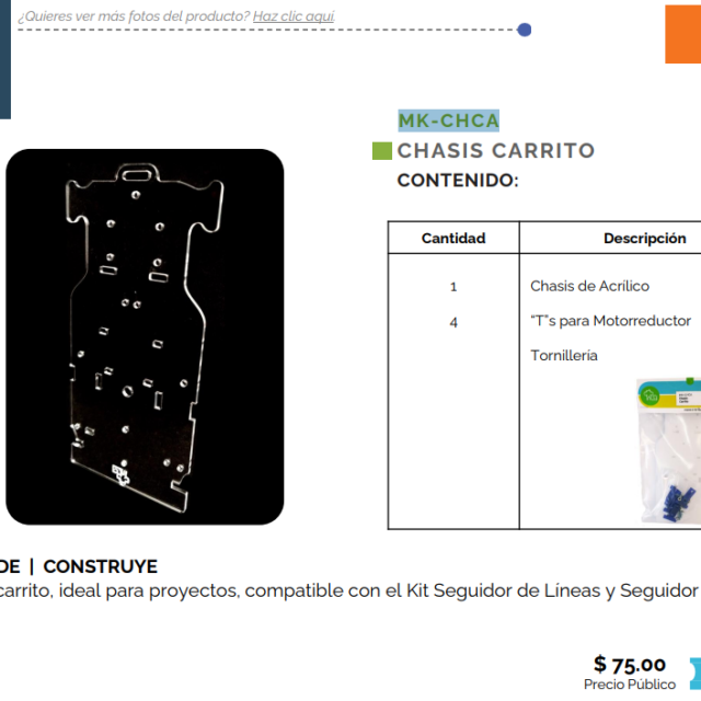 BASE CARRITO ACRILICO 2WD