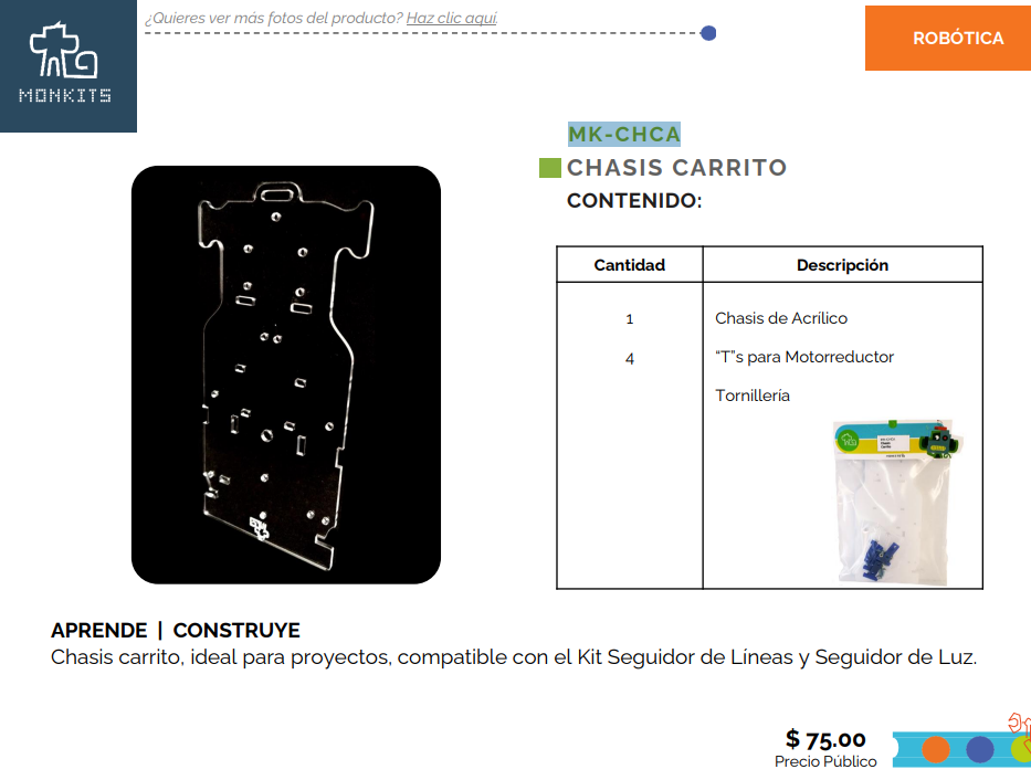 BASE CARRITO ACRILICO 2WD