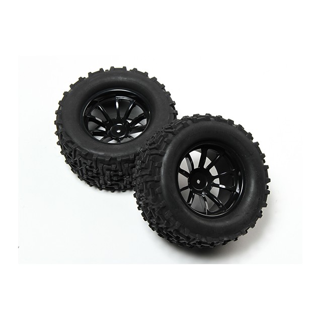 PAR DE LLANTAS NEGRAS MONSTER TRUCK 1/10