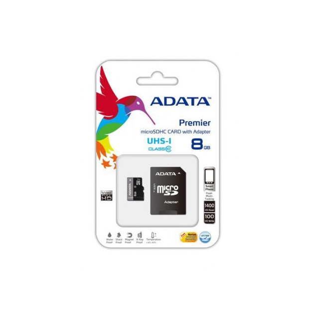 MEMORIA MICRO SD ADATA 8 GB CLASE 10