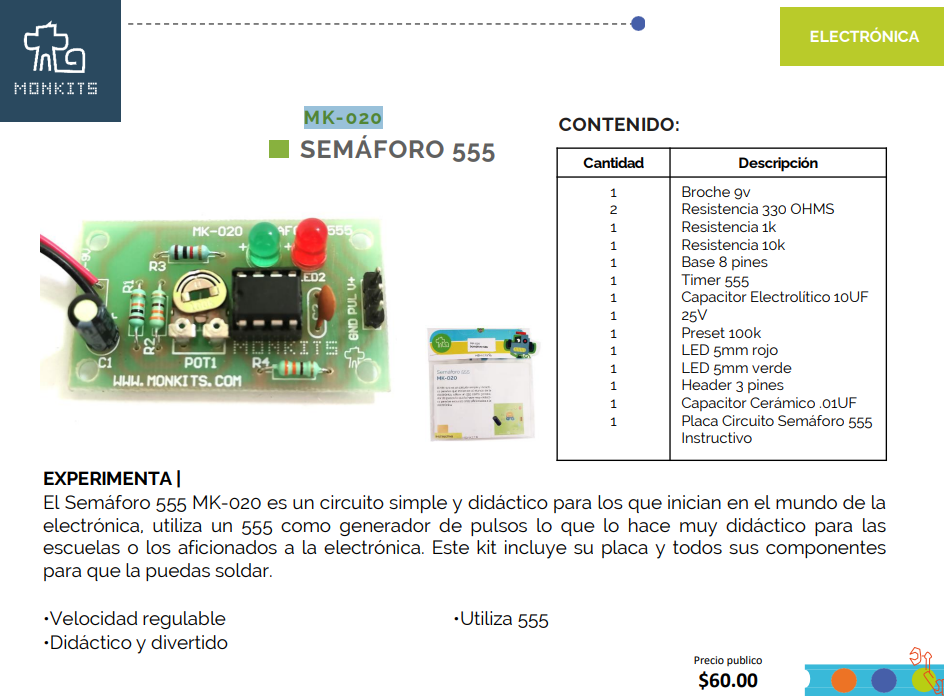 MÓDULO SEGUIDOR DE LÍNEAS MK-021