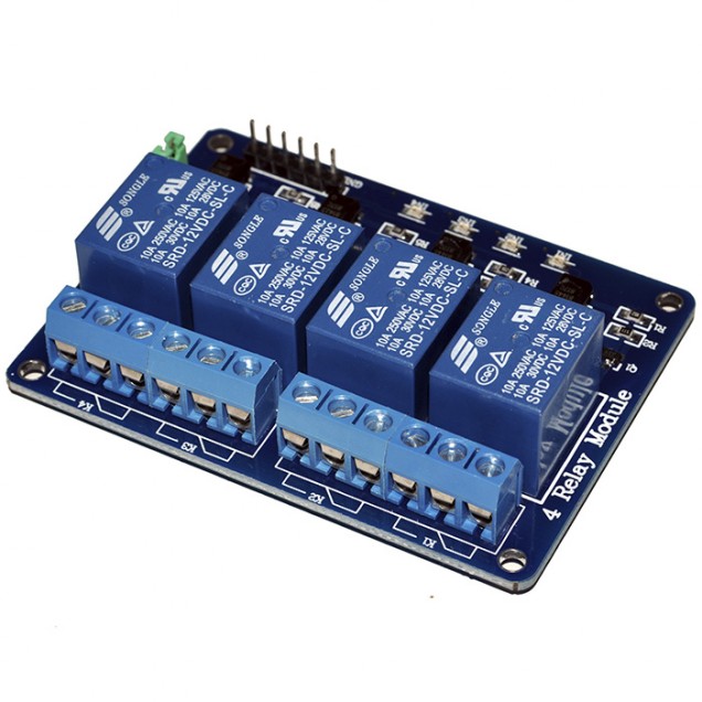 MÓDULO RELEVADOR 4 CANALES 12V