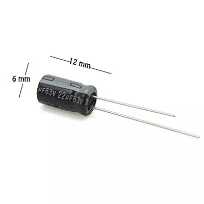 CAPACITOR ELECTROLITICO RADIAL DE 2.2UF