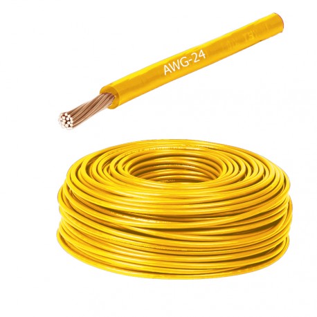 CABLE ESTAÑADO 22AWG AMARILLO