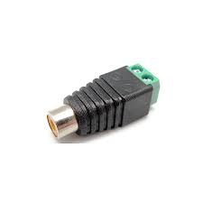 CONECTOR RCA HEMBRA CON TERMINAL DE TORNILLO