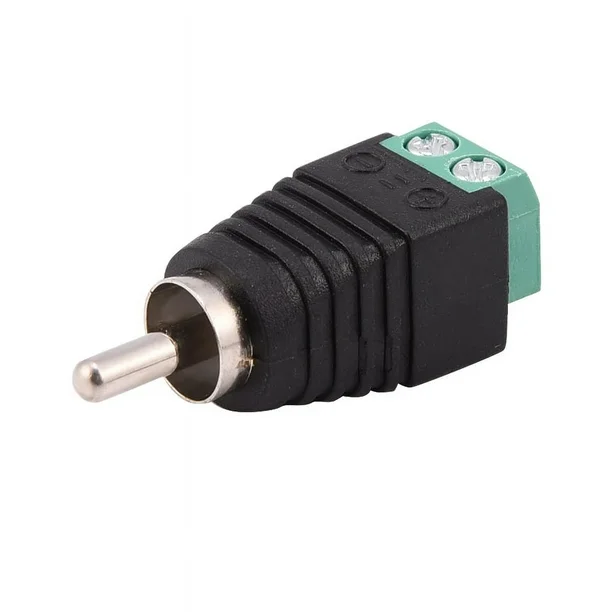 CONECTOR RCA MACHO CON TERMINAL DE TORNILLO