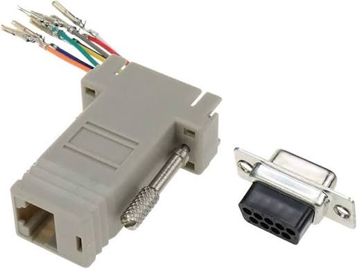 Adaptador de Ethernet RJ45 de puerto serie DB9, F/F