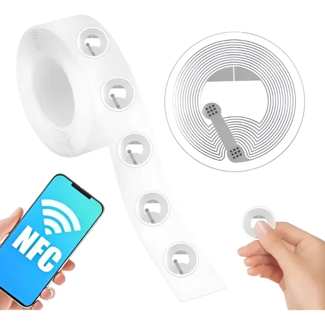 Etiqueta Adhesiva Ntag213 Rfid 13,56 Mhz Nfc Iso 14443a Cel