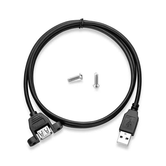 CABLE DE EXTENSION USB CON OREJAS MACHO A HEMBRA 1M