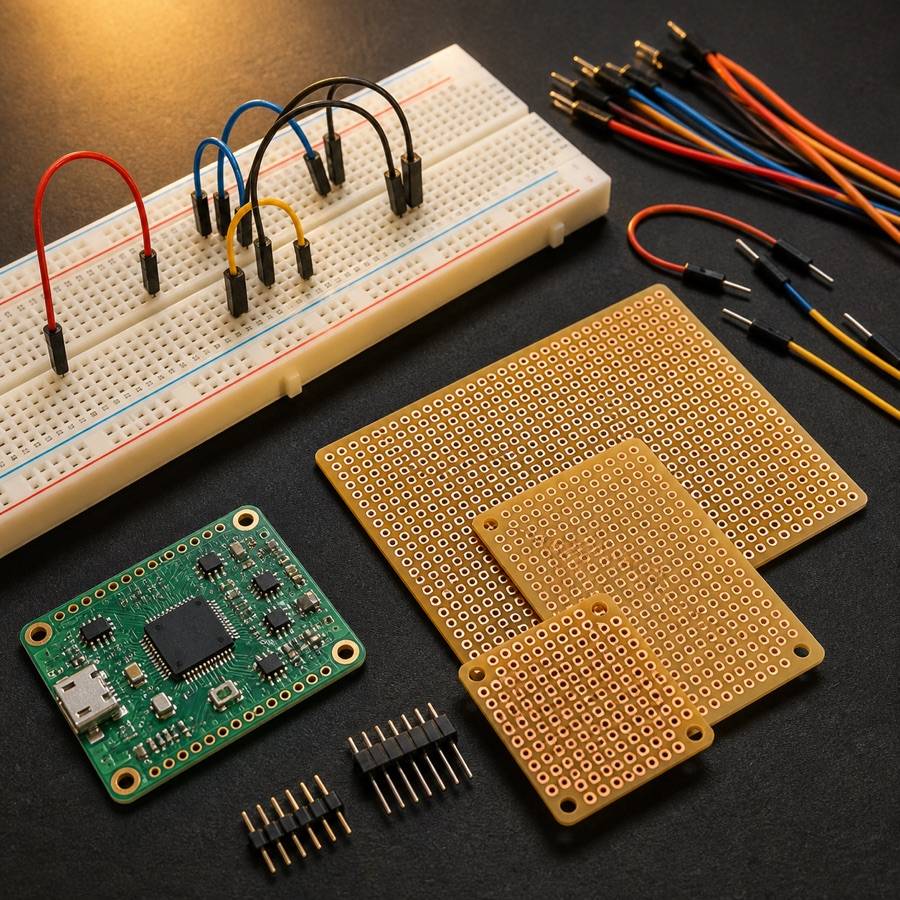Tarjetas y placas para construir prototipos electrónicos
