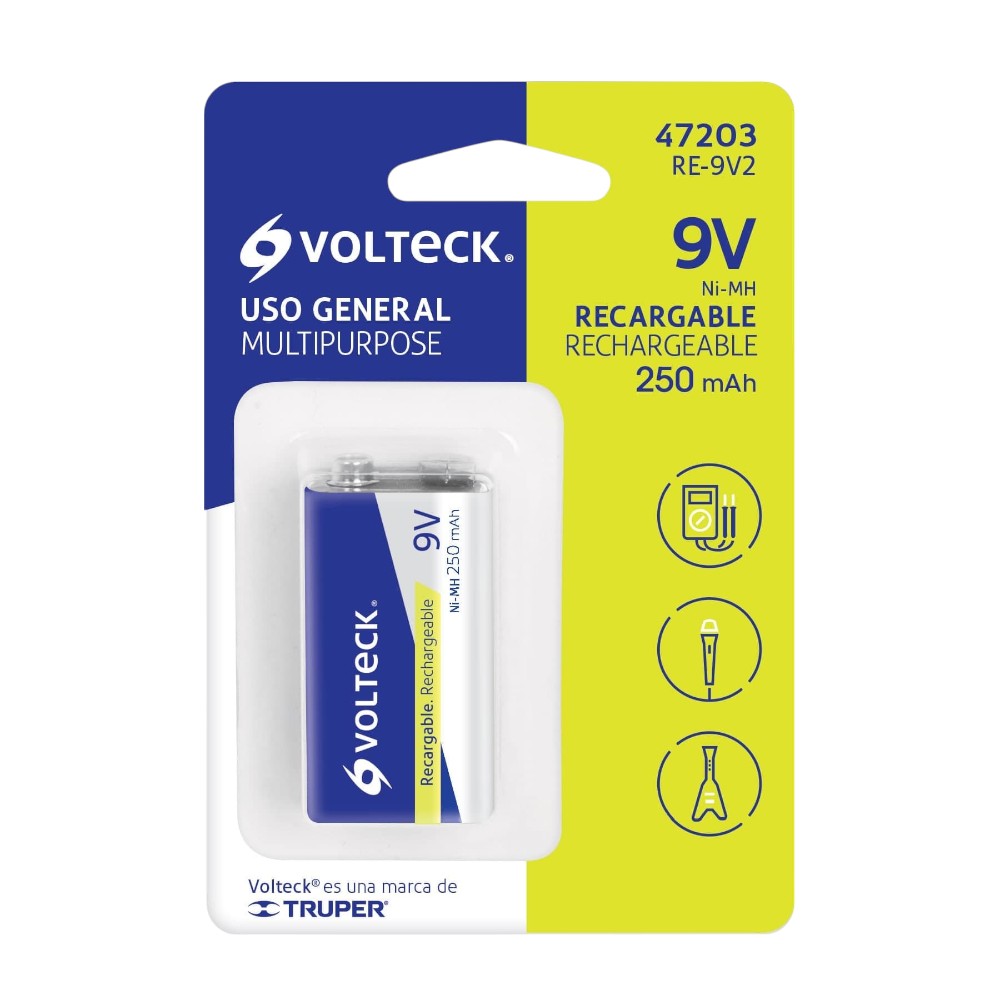 BATERIA RECARGABLE 9V 250MAH VOLTECK